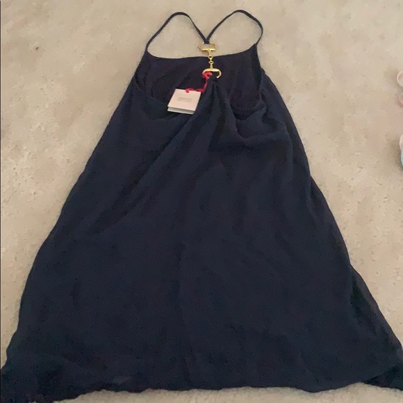 Navy Julie Brown Dress - Picture 2 of 4